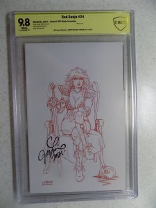 Red Sonja # 24 Lisner FOC Virgin CBCS 9.8. Signed Dynamite Awesome cover