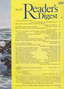 Reader's Digest, The #601 FN ; R.D. | May 1972 I Am Jane's Breast