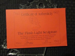 2000 DC Comics FLASH Light Sculpture NM w/ Signed #475 COA NO BASE