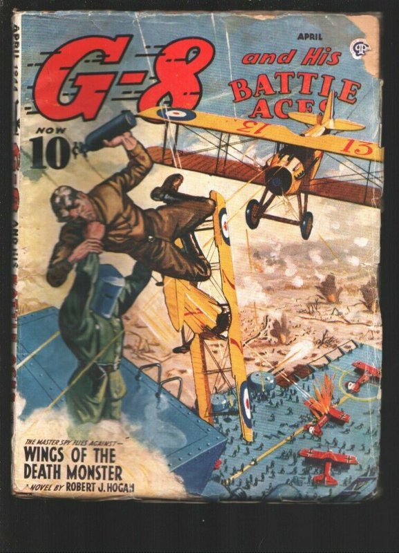 Battle Birds 4/1942--Doom For The Hawks of Nippon by David Goodis.-WWII pul...