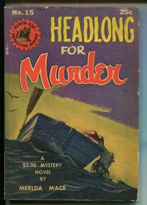 Black Cat Detective #15 1945-pulp mystery-dead woman cover-Merlda Mace-VG