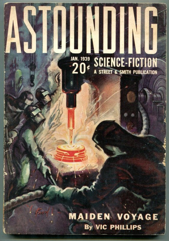 Astounding Pulp January 1939- Vic Phillips- Warner Van Lorne