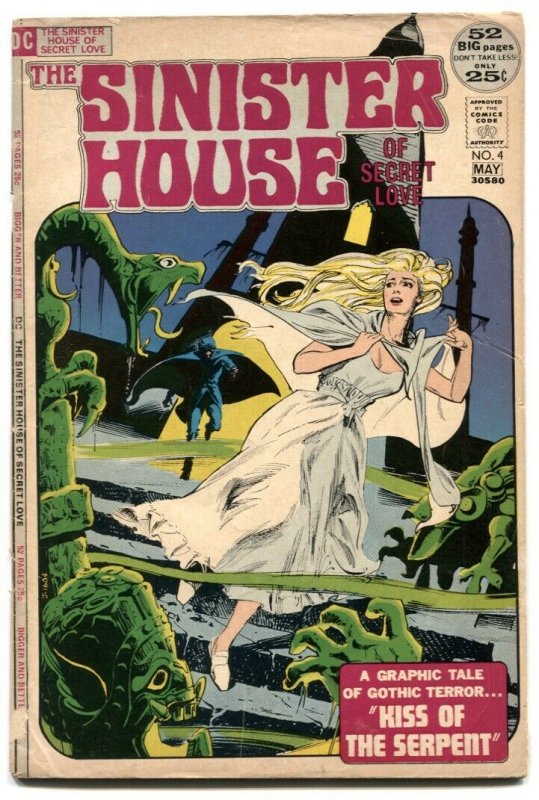 Sinister House Of Secret Love #4 1972- Gothic Horror Romance G/VG