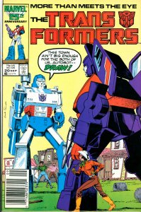 Transformers #20 Marvel Comics 1986 VF+ Newsstand Variant