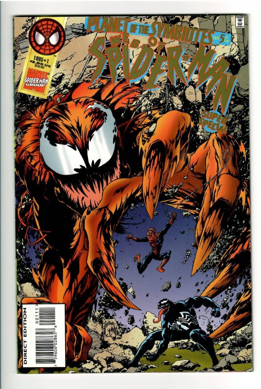 WEB OF SPIDERMAN SUPER SPECIAL1 9.6-9.8 PLANET OF THE SYMBIOTES PART 5;low prt.