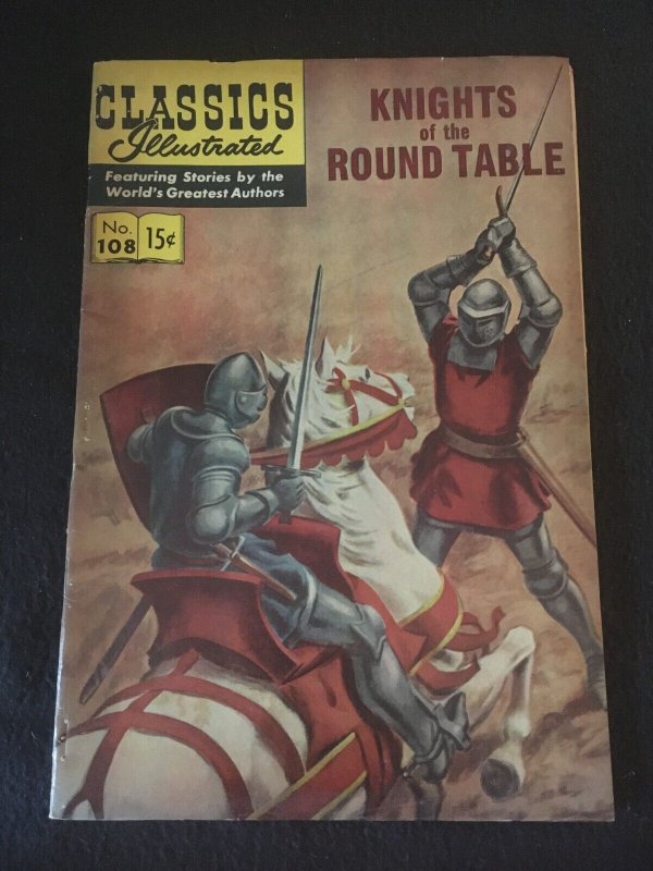 CLASSICS ILLUSTRATED #108: KNIGHTS OF THE ROUND TABLE HRN 166 VG Condition