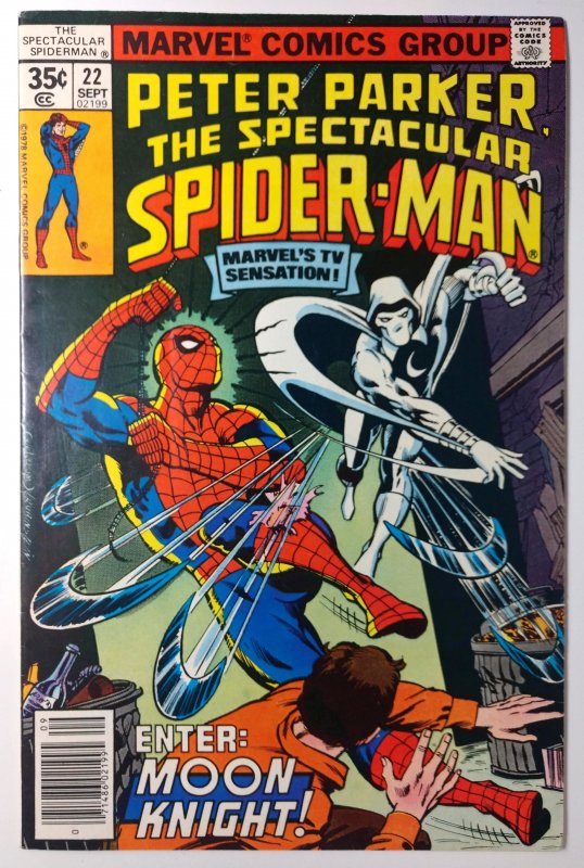The Spectacular Spider-Man #22 (7.0, 1978) 1ST MEETING BETWEEN SPIDER-MAN AND...