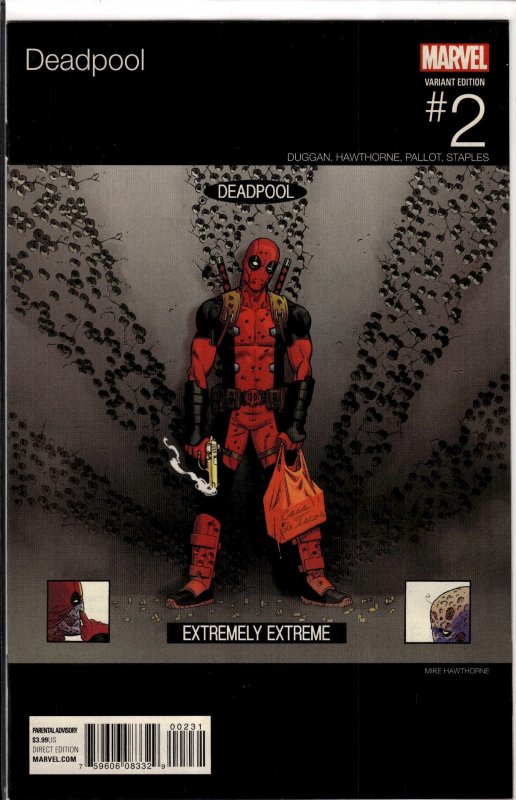 Deadpool #2 Hawthorne Cover (2016) Hip Hip Variant!