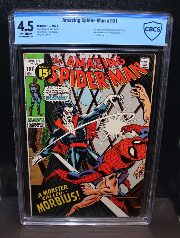 Amazing Spiderman #101 /  CBCS 4.5  VG+  /  1st Morbius /  Oct 1971