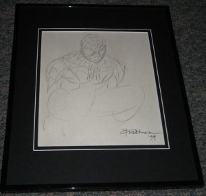 Klaus Jason 1995 Spiderman Framed 7x10 Sketch Official Reproduction