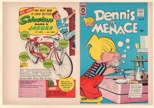 Dennis the Menace #24 Unused Comic Book Cover - Pipe Washing (Grade 7.5) 1957