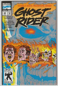 Ghost Rider #25 (May 1992, Marvel) NM (9.4), double-size, contains pop-up insert