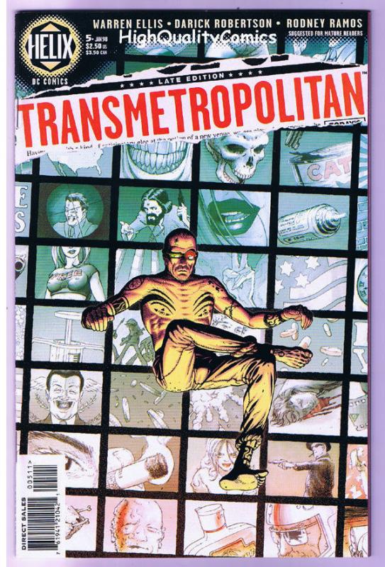 TRANSMETROPOLITAN #5, Vertigo, Warren Ellis, 1997, NM+, more in store
