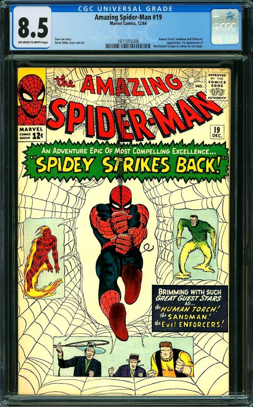 AMAZING SPIDER-MAN #19 CGC Graded 8.5 1st Mac (Scorpion) Gargan in Last Page ...