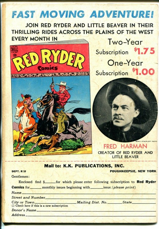 Red Ryder #62 1948-Dell-Little Beaver solo cover-Fred Harmon art & photo-FN