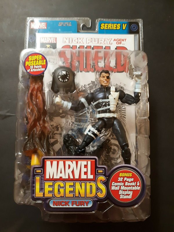 Marvel Legends Series V Nick Fury Figure - Toy Biz - Sealed MOC