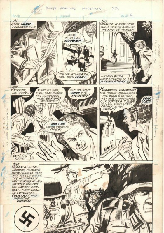 Monsters Unleashed #3 p.6 - The Death-Dealing Man 1973 art by Winslow Mortimer