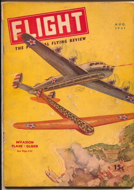 Flight #8 8/1941-Gernsback-fantasy air war cover & story-WWII-Curtis P-40-VG