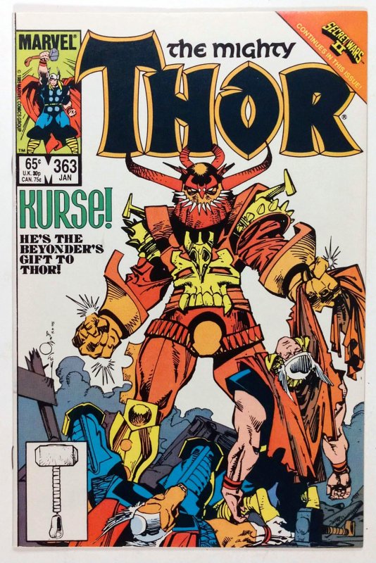 Thor #363 (1986) Thor is transformed into a frog
