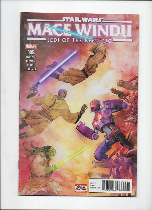 Mace Windu Jedi of the Republic 5 Marvel 2017 1st Appearance