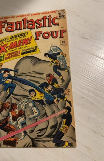 Fantastic Four #28 (1964)vs the X-men, puppet master and more see description