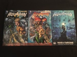 AQUAMAN Vol. 1: THE TRENCH, Vol. 2: THE OTHERS, WAR FOR THE THRONE tpbs