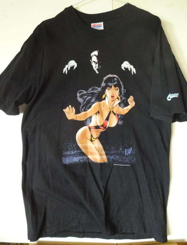 VAMPIRELLA / Adam Hughes, 1995, T-SHIRT, New, Large, Sexy Vampire