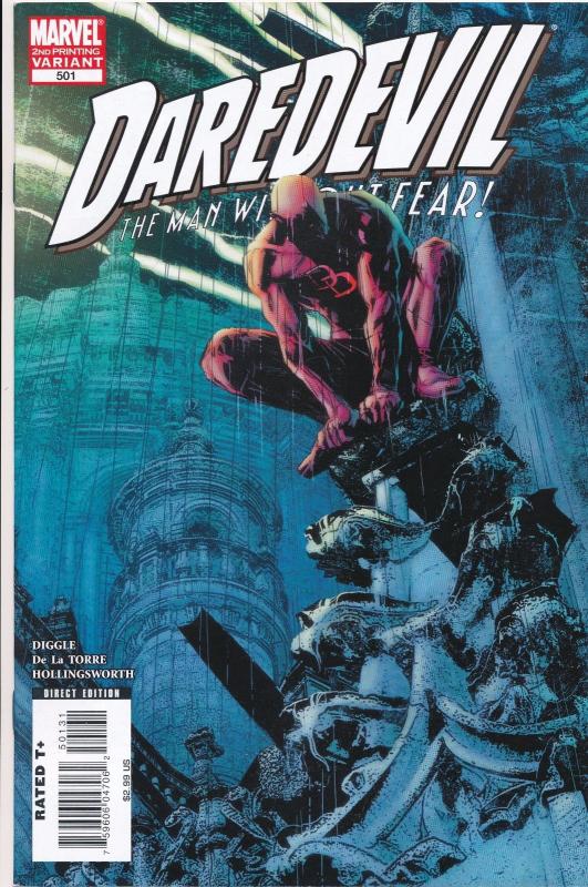 DAREDEVIL #501 2nd Printing Variant (2009) Marvel Comics ~VF/NM (HX138)