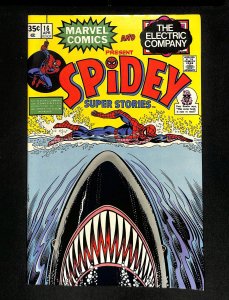 Spidey Super Stories #16 Jaws Homage Cover!