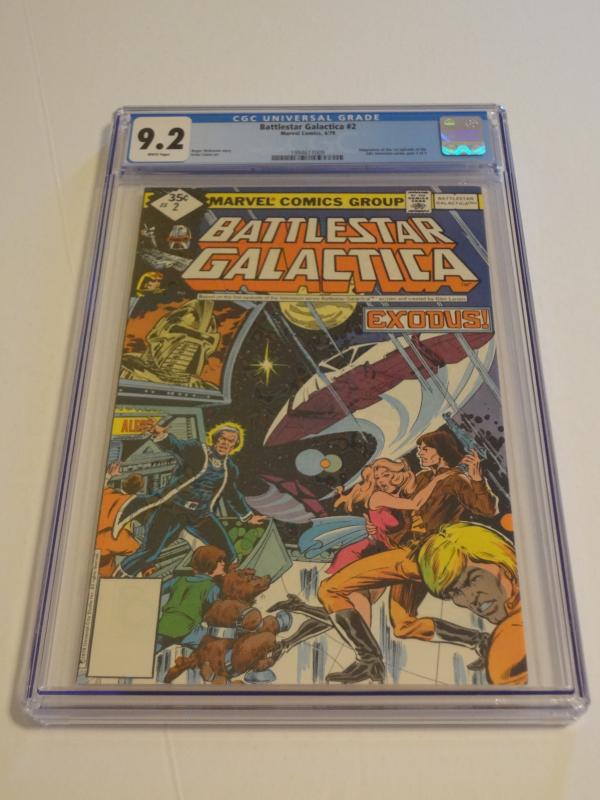 Battlestar Galactica #1-3, CGC 9.2; Whitman variants! 3-part TV show adaptation!