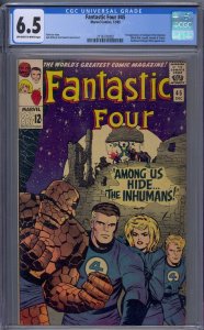 FANTASTIC FOUR #45 CGC 6.5 1ST LOCKJAW INHUMANS SANDMAN JACK KIRBY