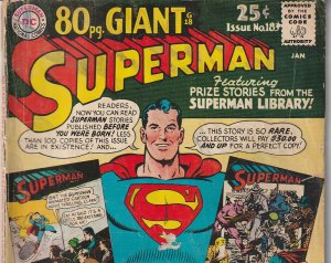 Superman(vol. 1)# 183 The Original 80 pg Giant
