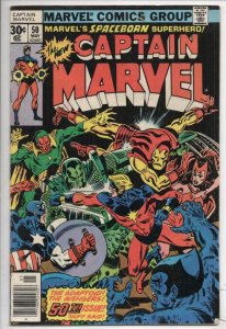 CAPTAIN MARVEL #50 FN, Dr Minerva, Kree, 1968 1977, more Bronze age in store