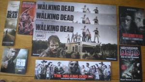 WALKING DEAD #75 Promo Poster, Zombies,+ 9 Promo Cards / misc, + 3 buttons, 1 2