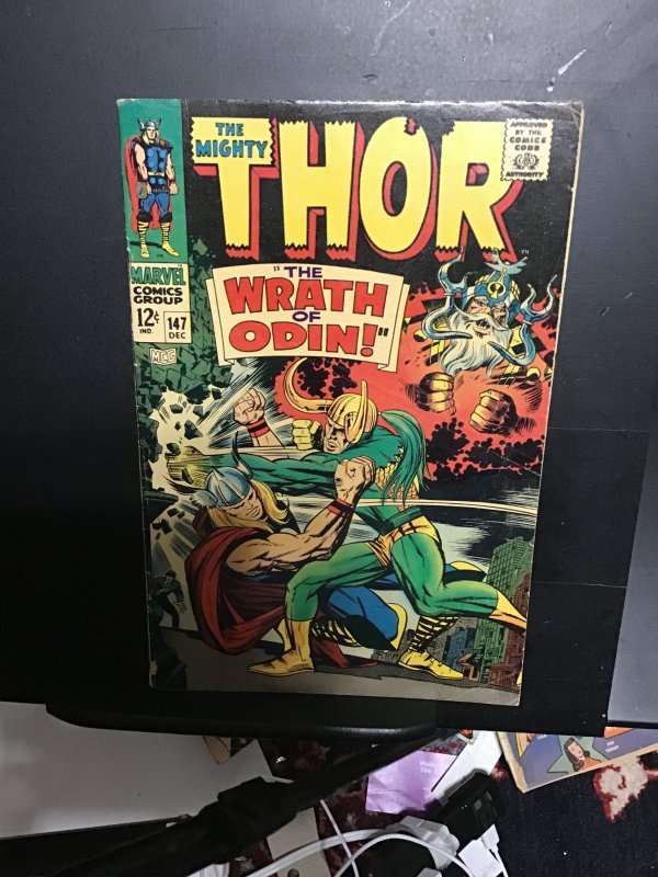 Thor #147 (1967) Mid-grade Jack Kirby Thor vs. Loki Key! FN Inhumans Origin Wow!