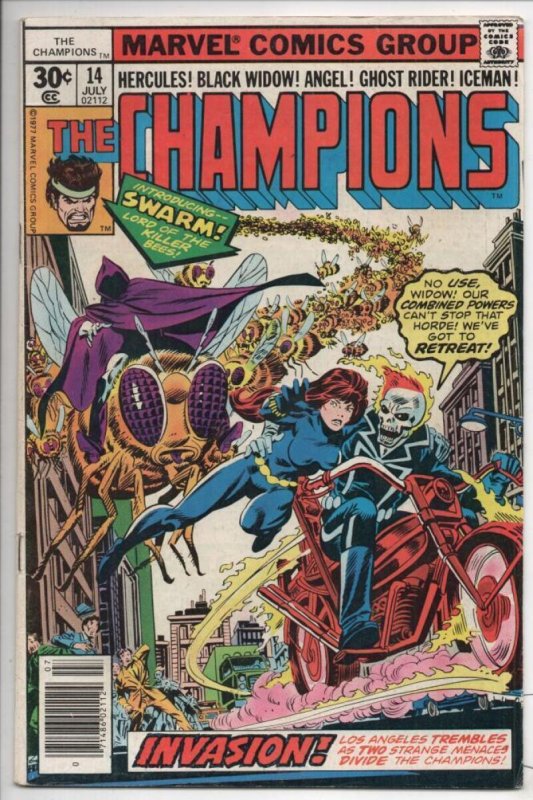 CHAMPIONS #14, FN+, Hercules, Black Widow, Ghost Rider, 1976 1977, more in store