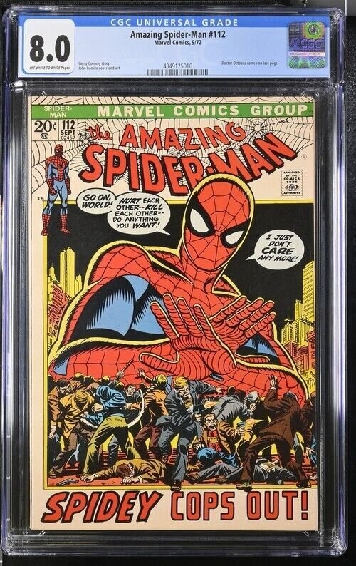 AMAZING SPIDER-MAN #112 CGC 8.0 DOCTOR OCTOPUS JOHN ROMITA