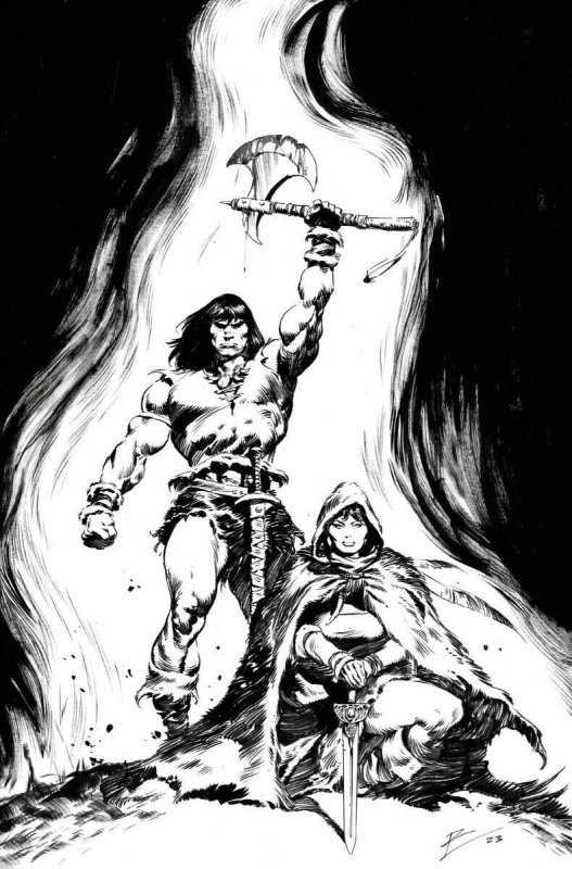 CONAN BARBARIAN #2 COVER G 1:10 TORRE B&W INKS VIRGIN (NEAR MINT)