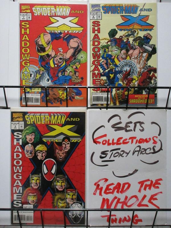 Spider-Man and X-Factor Shadowgames 1 2 3 Complete Set Run Lot 1-3 VF 