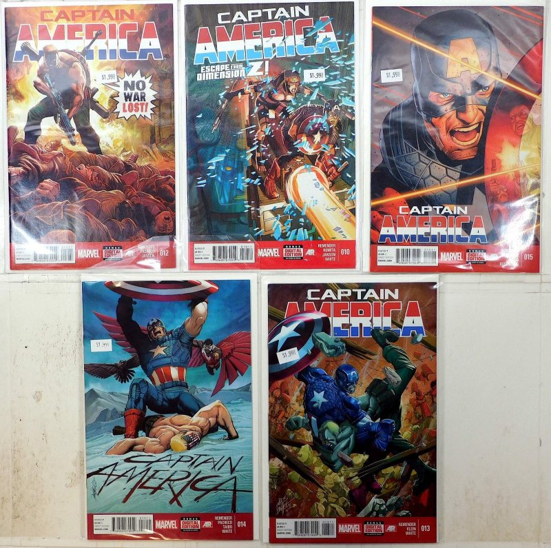 Captain America Lot of 5 #12, 10, 15, 14, 13 (2013) Marvel Comics 1st Print