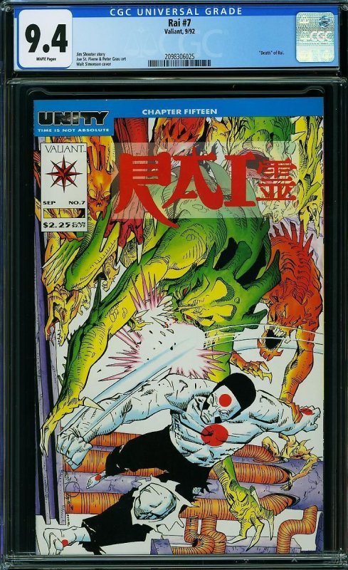 Rai #7 (1992) CGC 9.4 NM