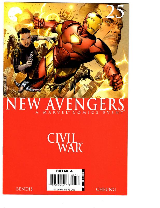 5 The New Avengers Marvel Comic Books # 21 22 23 24 25 Civil War Iron Man BH6