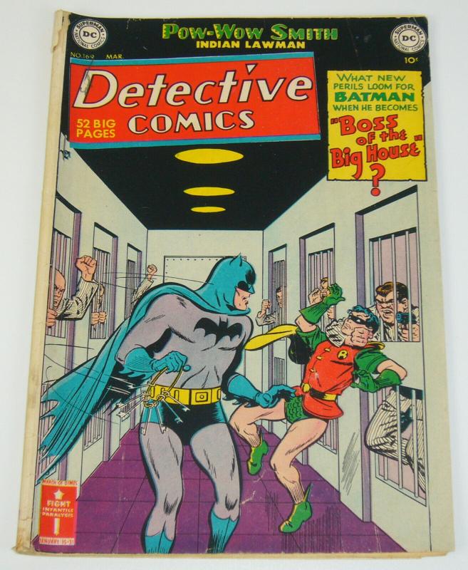 Detective Comics #169 GD/VG march 1951 - batman/robin - pow-wow smith golden age