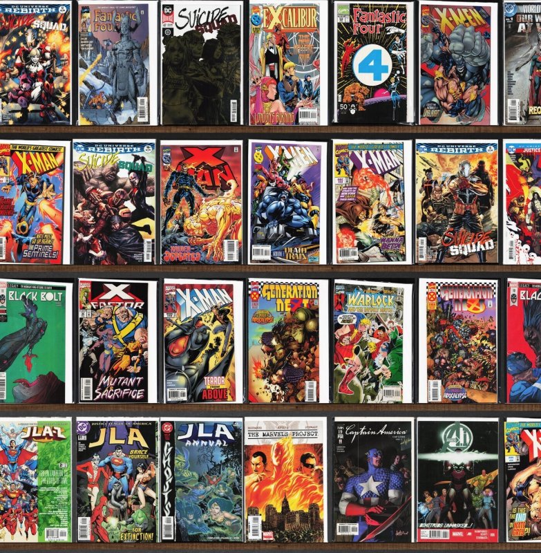 Huge Lot 140+ Comics with X-Man, Suicide Squad, X-Factor, Jla & More!