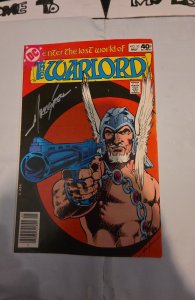 Warlord #33 (1980) Guns cover signed by Mike grill creator