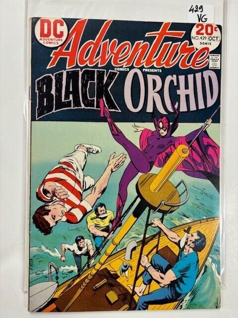 ADVENTURE 429 VG Oct. 1973 Black Orchid 2nd app copy B