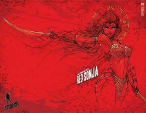 Invincible Red Sonja 1 Tyndall Lim/100 Wrap Blood Virgin Cover Signed/Cert   NM