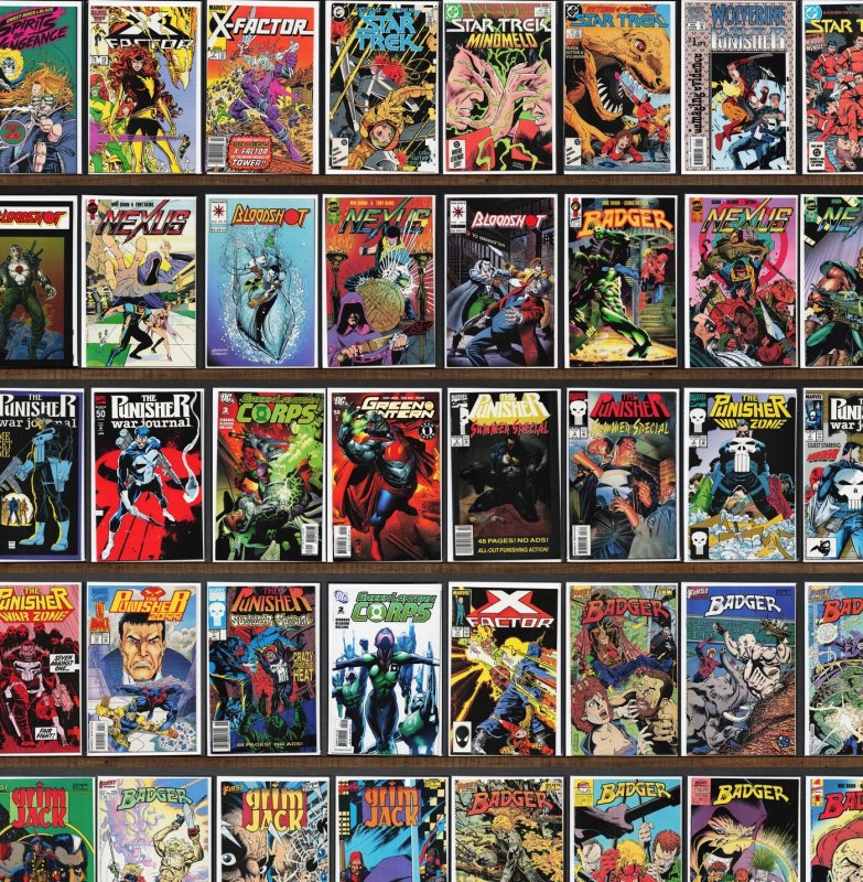 Huge Lot 170+ Comics with Badger, Grimjack, Star Trek, Nexus & More!