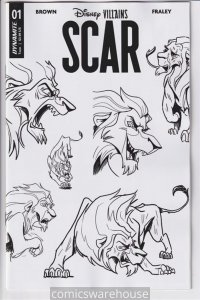 DISNEY VILLAINS SCAR (2023 DYNAMITE) #1 VARIANT 1:20 CVR J CHARACTER DES X08455