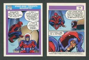 1990 Marvel Comics Card  #156 (Spiderman Presents: Magneto) / MINT